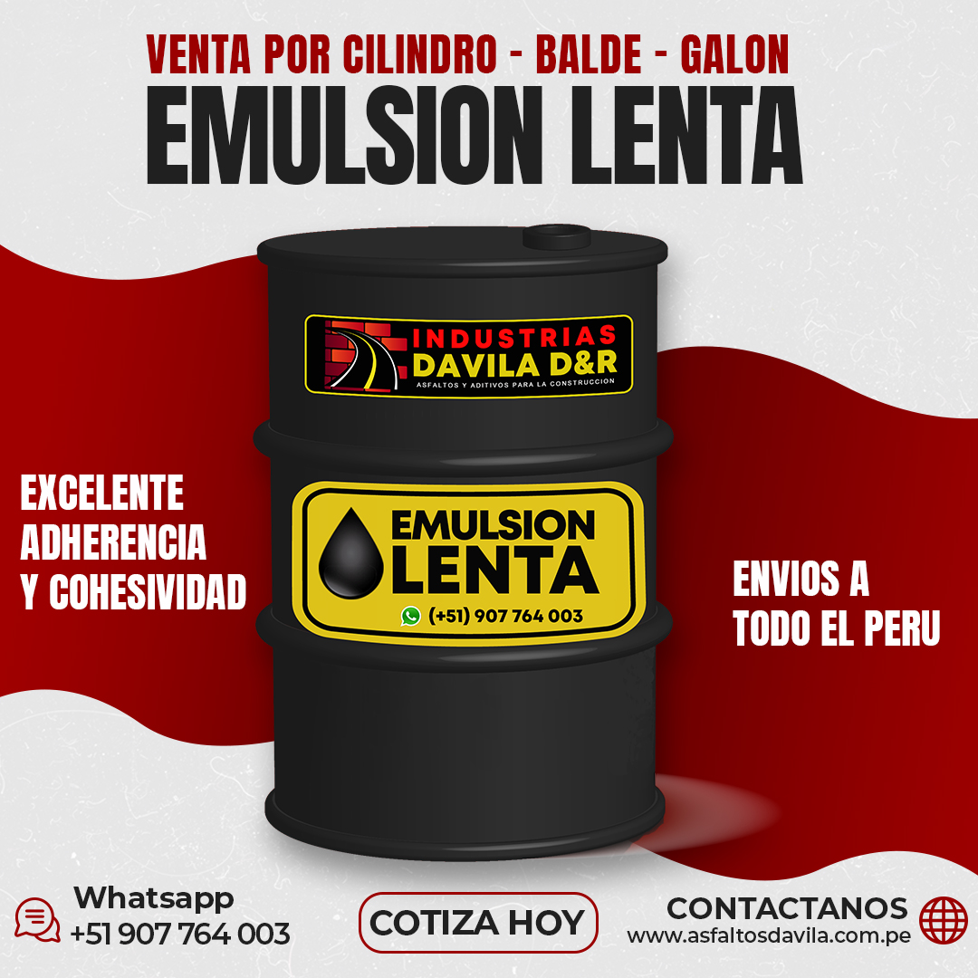 venta de emulsion asfaltica de rotura lenta